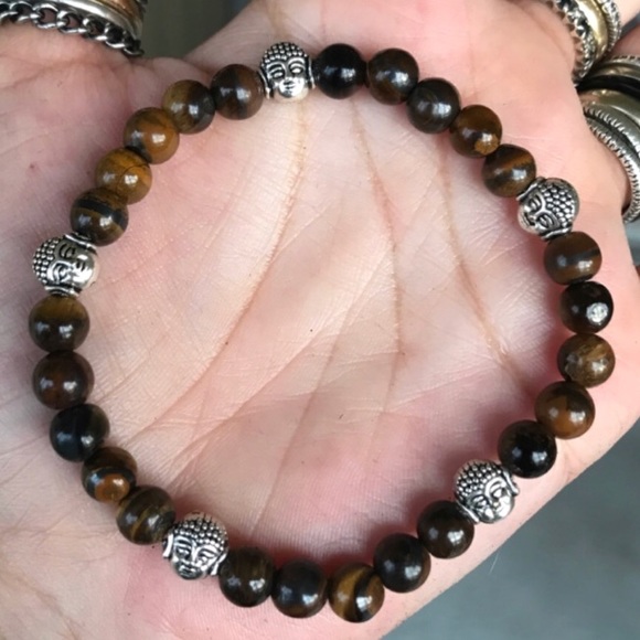 🔴SALE ! Men or women Tiger eye buddha bracelet - Picture 3 of 11